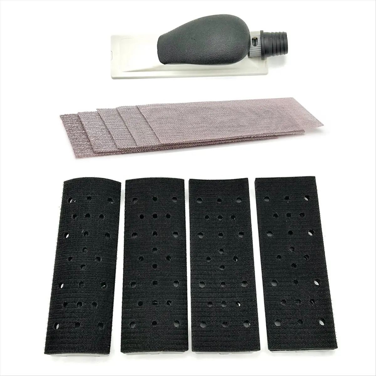 A77K Hand Sanding Block Dust Extraction Grinding Hand Sander Multi-Hole with Sandpaper for Wood Polishing Car Detailing