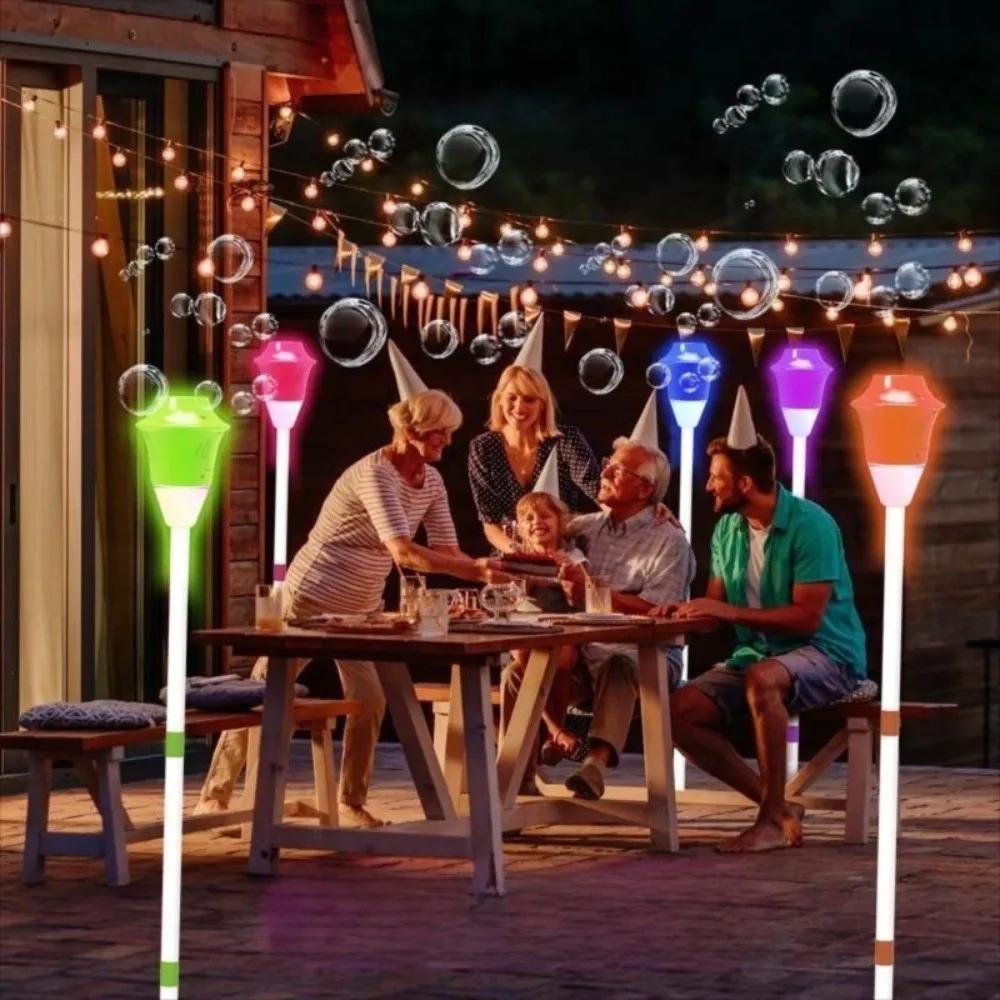 Fully Automatic Stand Bubble Machine with Light & Music Children's Street Light Bubble Machine Bubble Soap Blowing