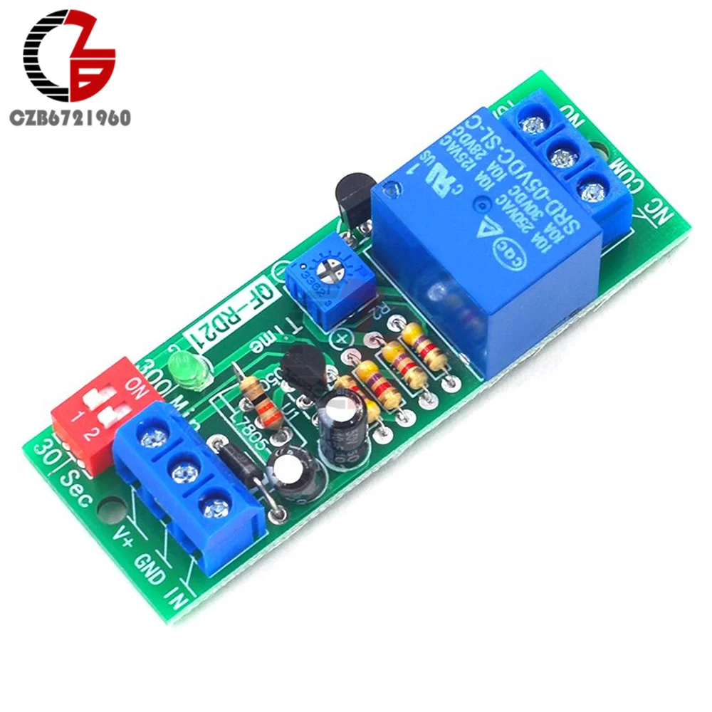 Timer Delay Relay 12V 5V 24V Power-off Delay Disconnect Relay Module Power-off Delay Module Delay Circuit Anti-restart Relay