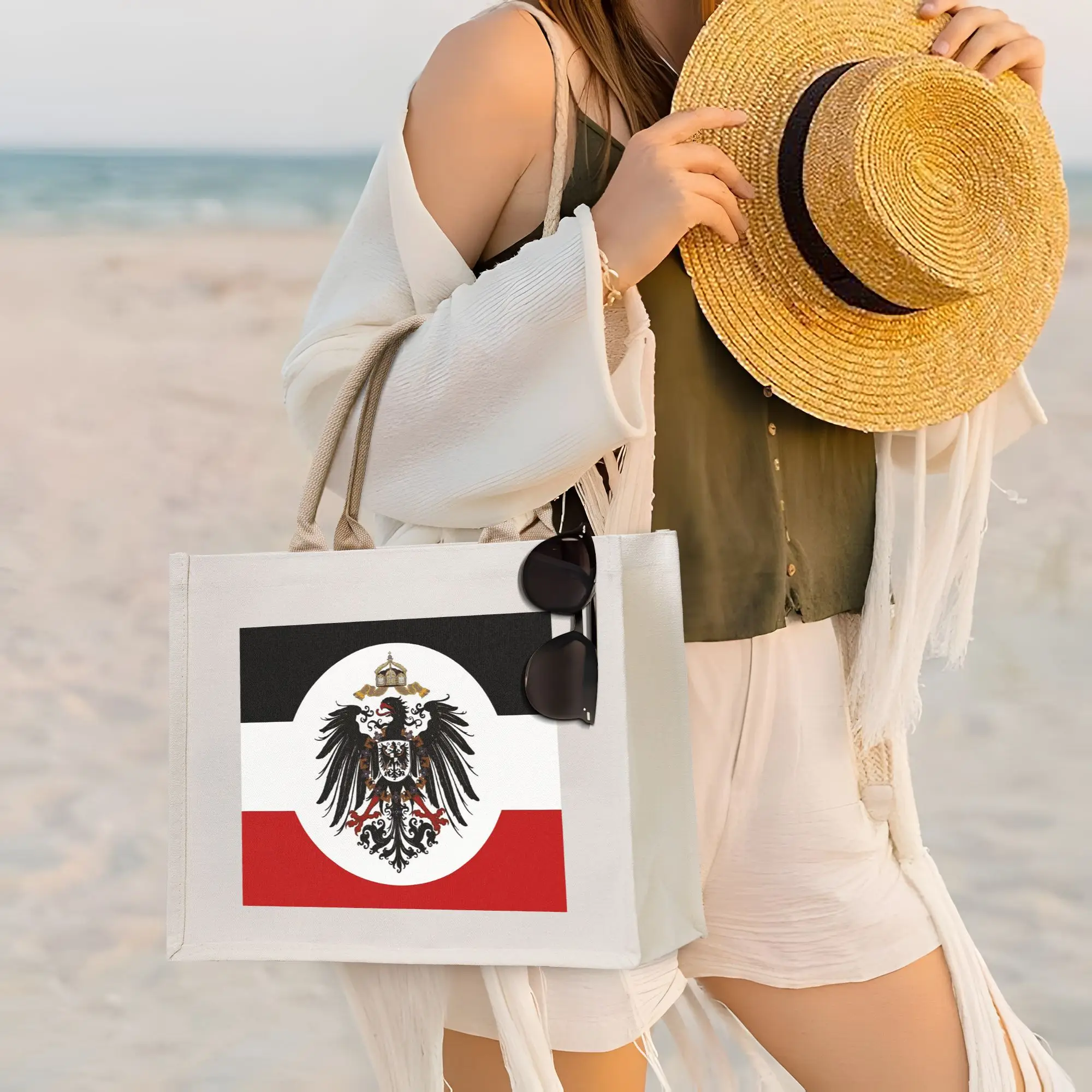 

Сумка-шоппер Iron Eagle Reich Large Empire German из холщовой ткани, складная, для девочек, на плечо, дорожная сумка-тоут