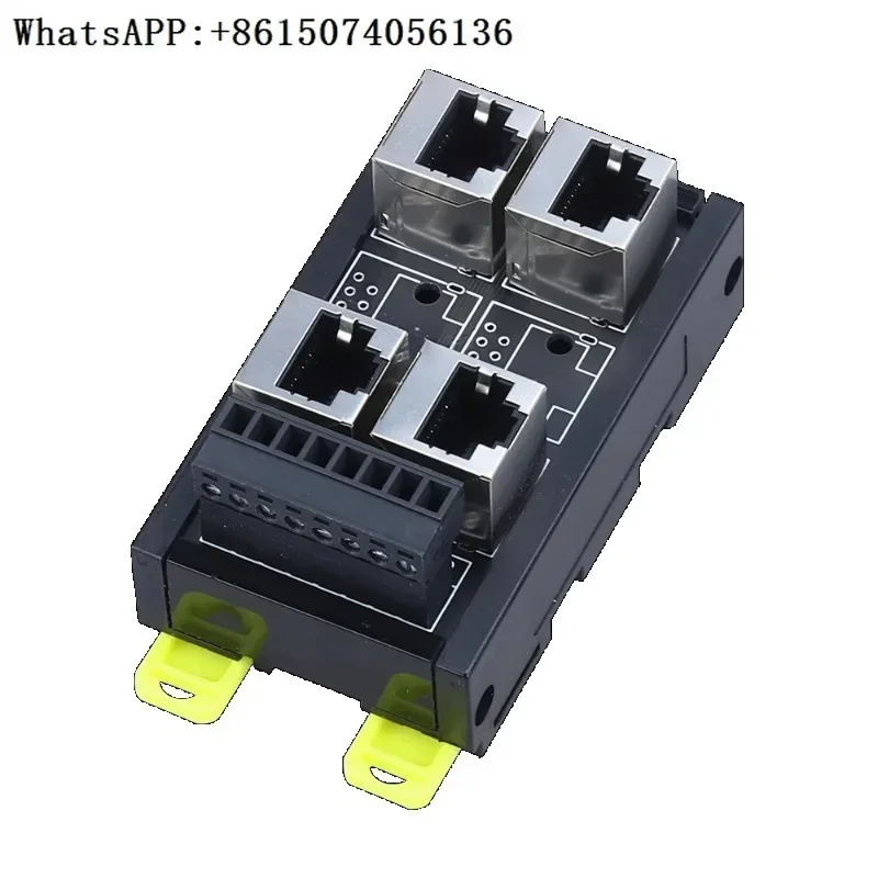 RJ45 Ethernet port to terminal block 8pin wiring terminal crystal head RJ45 socket adapter board Ethernet hub