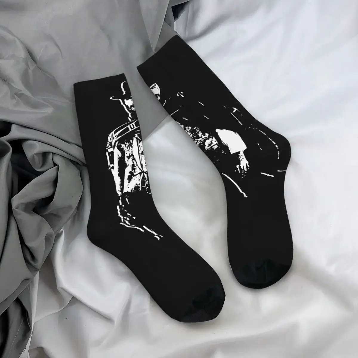 Hip-hop The Good The Bad And Ugly Blondies Angel Eyes Tuco Cowboy Basketball Socks Polyester Long Socks for Unisex Breathable