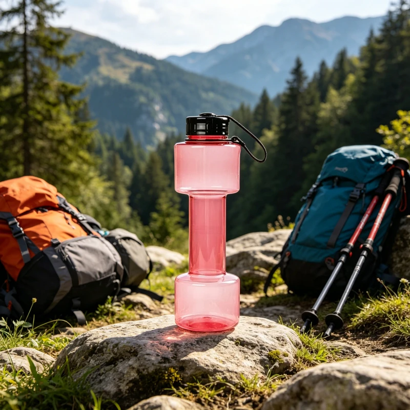 Yoga Fitness Gear - 1 Stück Hantelförmige Wasserflasche Tragbare Fitness-Sportflasche