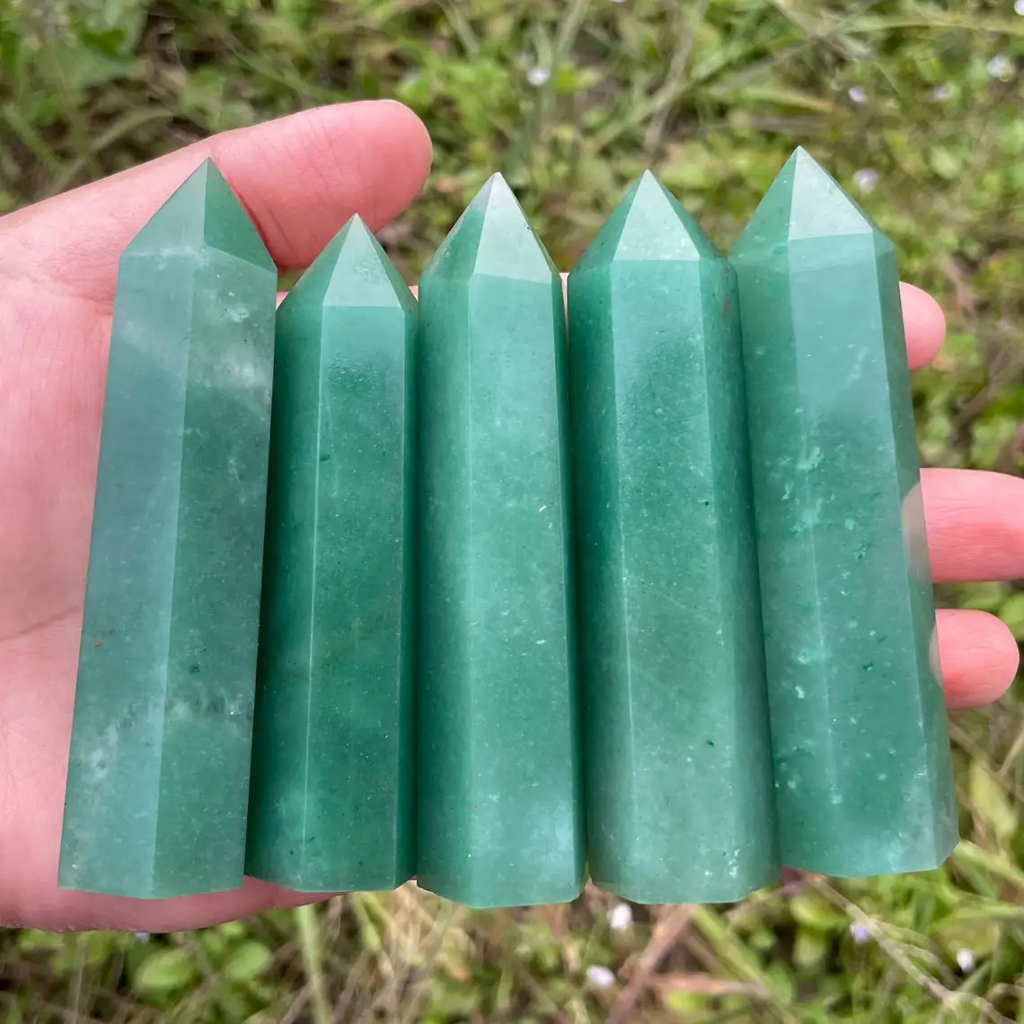 

Green Aventurine Tower Green Aventurine Stone Point - Green Aventurine Crystal Point - Green Aventurine - Healing Crystals