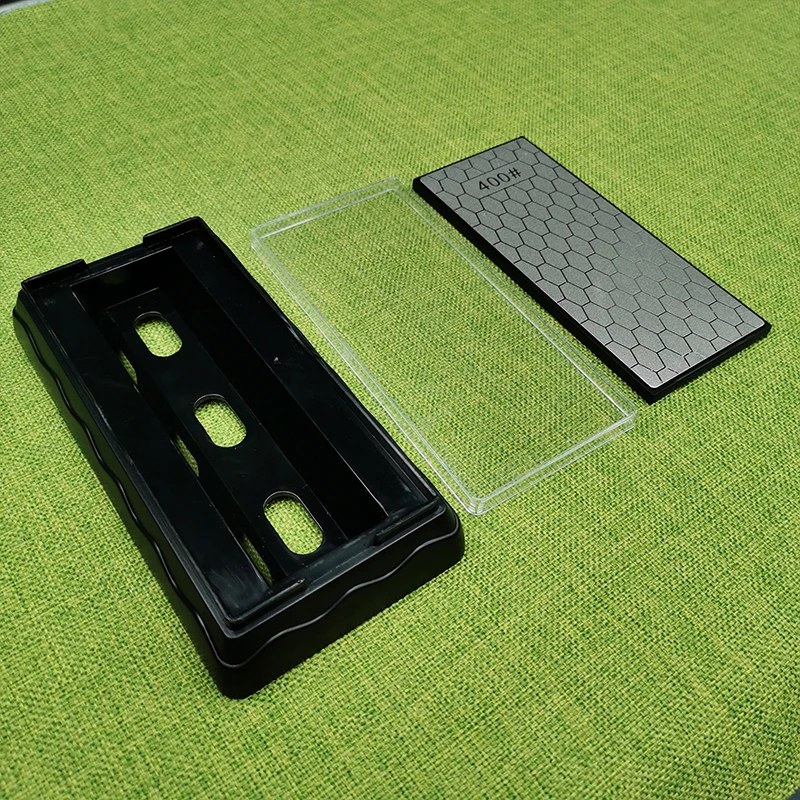 

Двухсторонняя Алмазная точилка для ножей, точильный камень, кухонные шлифовальные инструменты, точилка с угловым направляющим