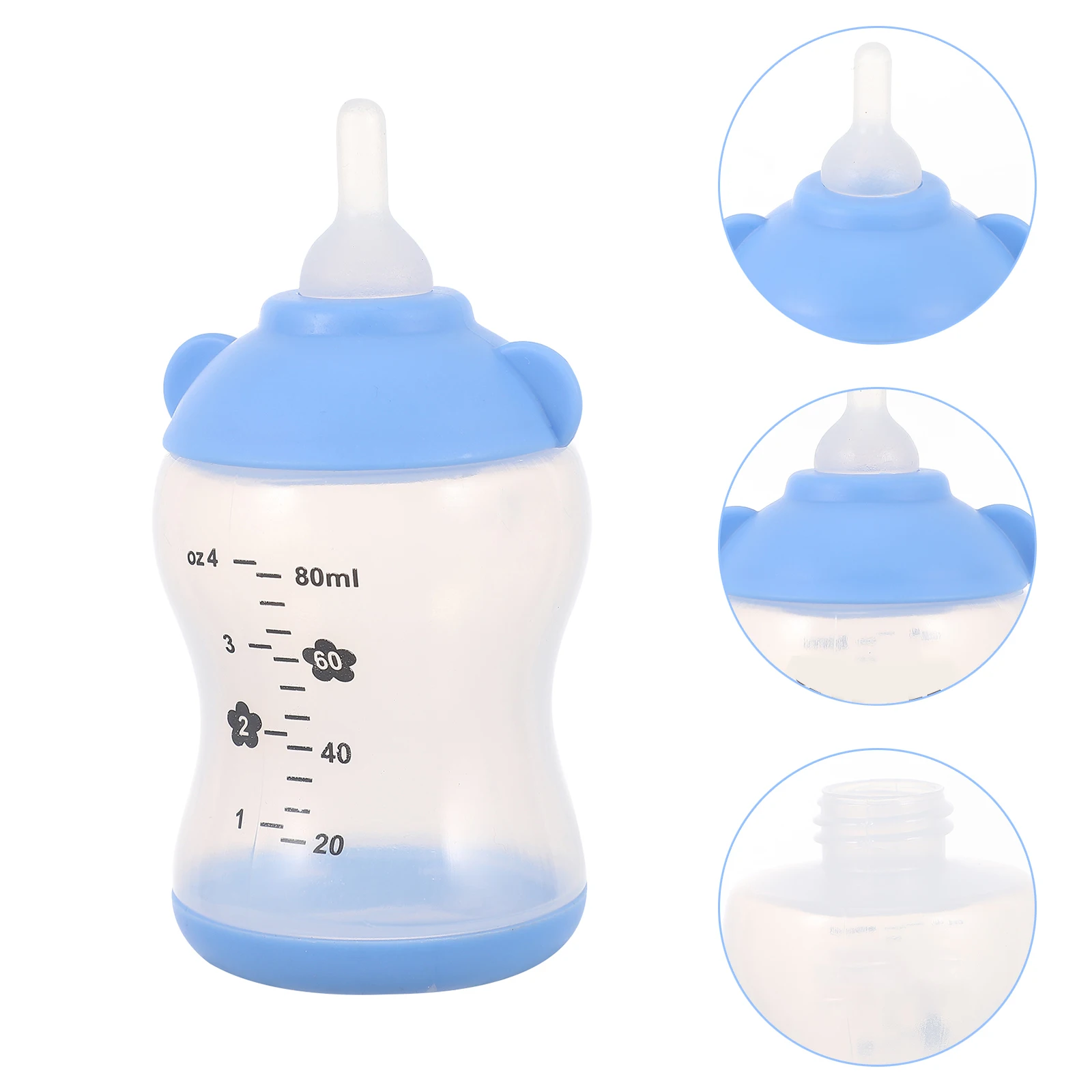 

Silicone Pet Feeding Bottle Mini Plastic Milk Feeder for Newborn Dog Puppy Nursing Animals Easy Clean Durable Practical
