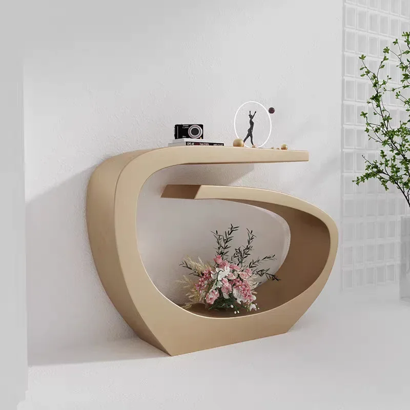 style light luxury porch cream style table entrance entrance entrance table art ultra-narrow end view table corridor de