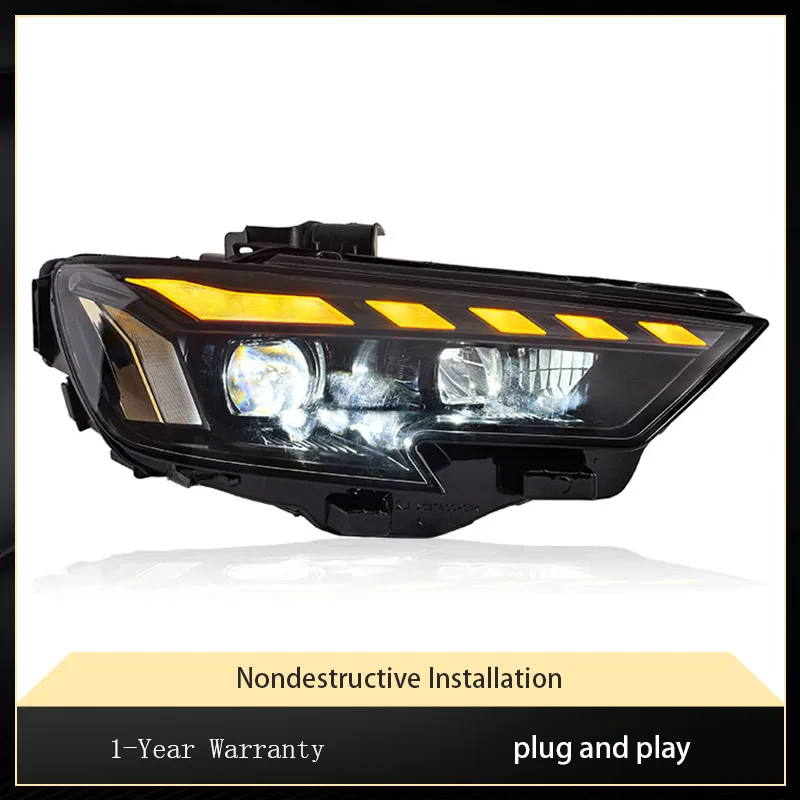 Car Styling For Audi A3 2017-2020 Front Lamp DRL Headlight Turn Signal Highlight LED Bulbs Projector Lens Auto Tools Accessories