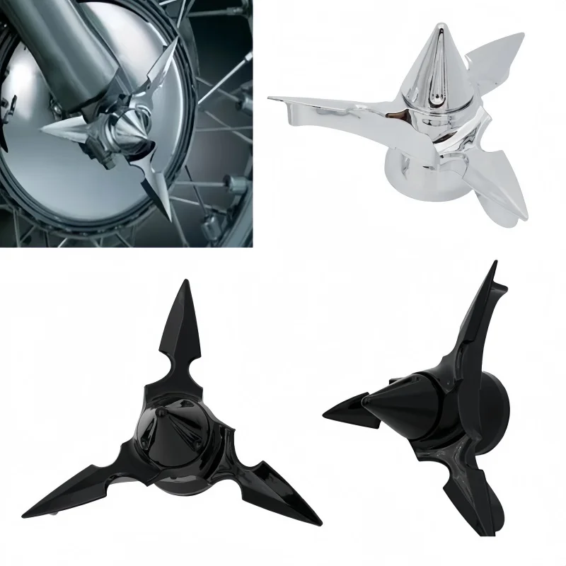 Motor Front Spun Blade Spinning Axle Nut Cover Cap For Harley Sportster Dyna V-ROD Softail Road Electra Street Glide Road King48