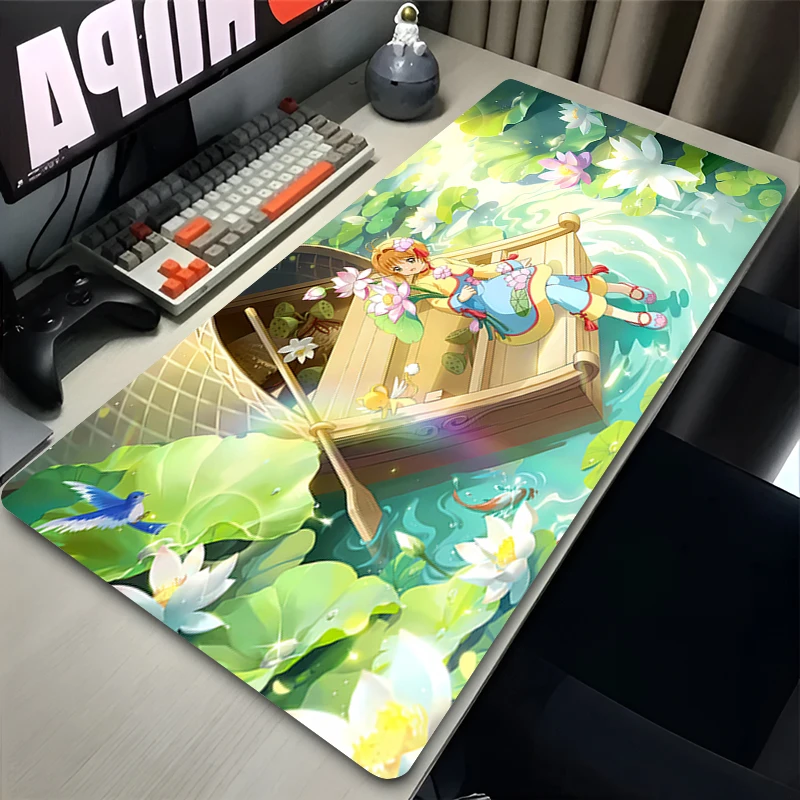 Anime girl Mouse pad large non-slip computer keyboard pad gamer desk pad coaster PC carpet C-Card Captor Sakuras Mousepad Kawaii