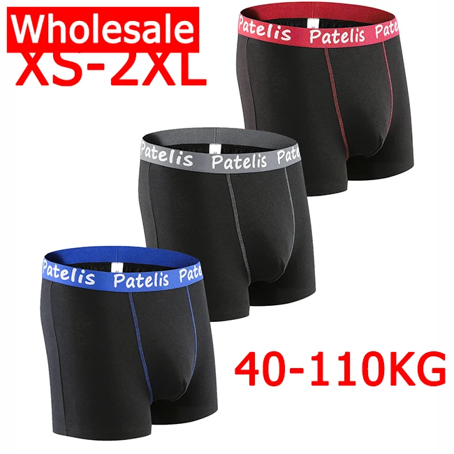 

Wholesale Drop-Ship Business Men's Cotton Boxers XS-2XL for 40-110kg Comfortable Shorts Cotton Fabric High Quality Mens Panties