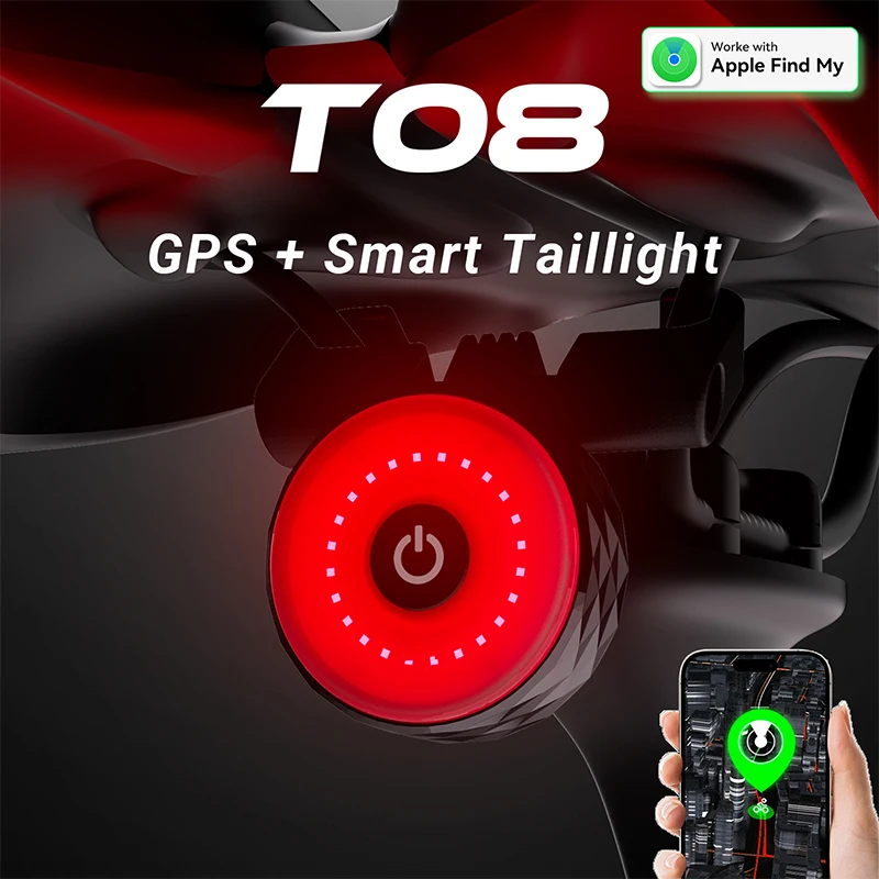 

CYCLAMI велосипедный GPS задний фонарь умный датчик тормоза задний велосипедный фонарь алюминиевый водонепроницаемый Type-C MTB дорожное предупреждение велосипедный задний фонарь