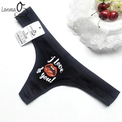 Thongs Underwear Women Hot Sexy Cotton Funny Print Ladies G string Thongs Panties Lingerie For Women Inner Cloth Plus Size