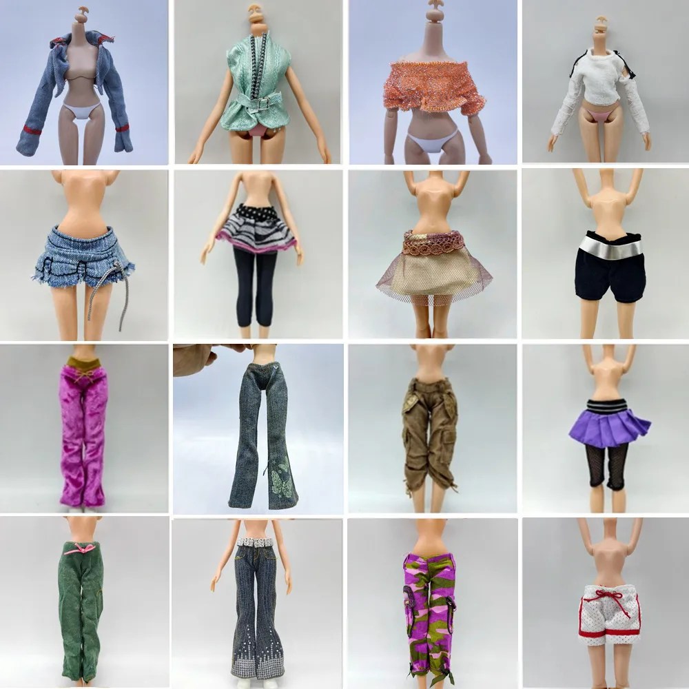 

Many Kinds Of Clothes Jeans Top For 30cm Doll fashion cool doll High School Doll Licca Doll Plastic Doll Gift For Girl