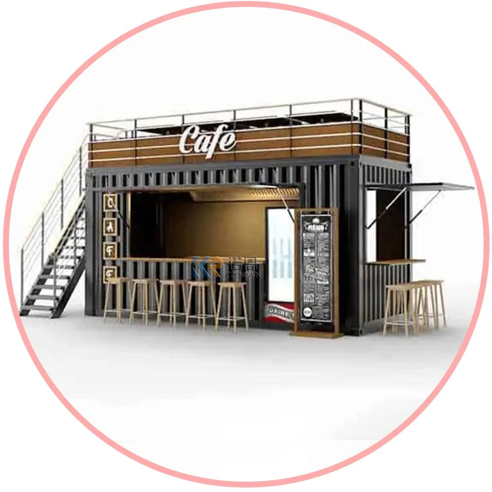 2023 20ft 40ft Prefab Detachable Container Coffee Shop Restaurant Luxury Container Bar Flat Pack Container House