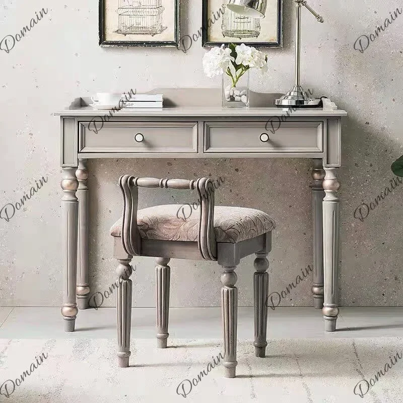 sBc Modern Solid Wood Computer Desk Small Study Table for Bedroom Vanity Dressing Table