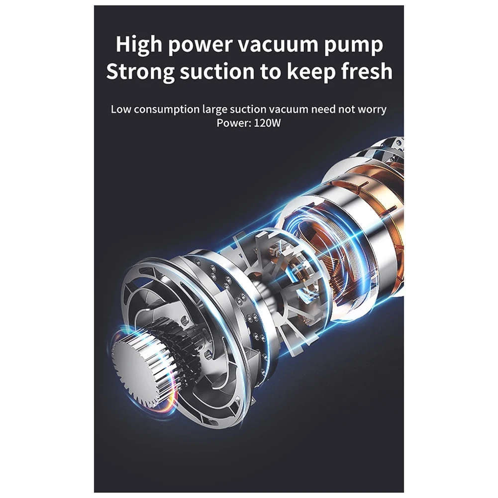 A97ZZ Mini Wireless Fully Automatic Vacuum Sealing Machine Household Small Portable Food Packaging Plastic Sealing Machine