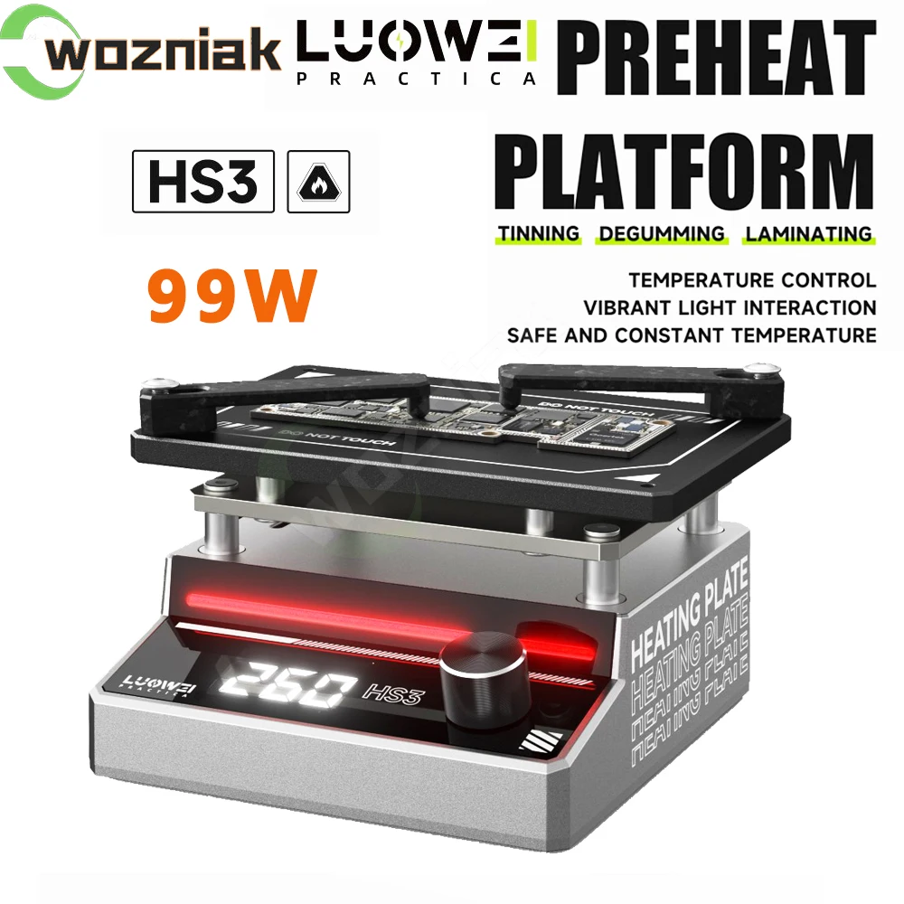 LUOWEI HS3  Preheating Station Layered Preheater Platform Thermostatic For IPhone X -16promax Android PCB Layered Chips Cleaner