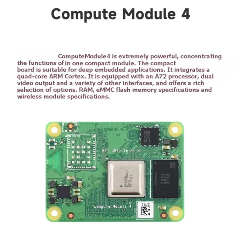 ABJF-Bluetooth 5 Module For Raspberry Pi Compute Module 4 CM4 Core Board 1GB RAM No Wifi No Flash Storage CM4001000