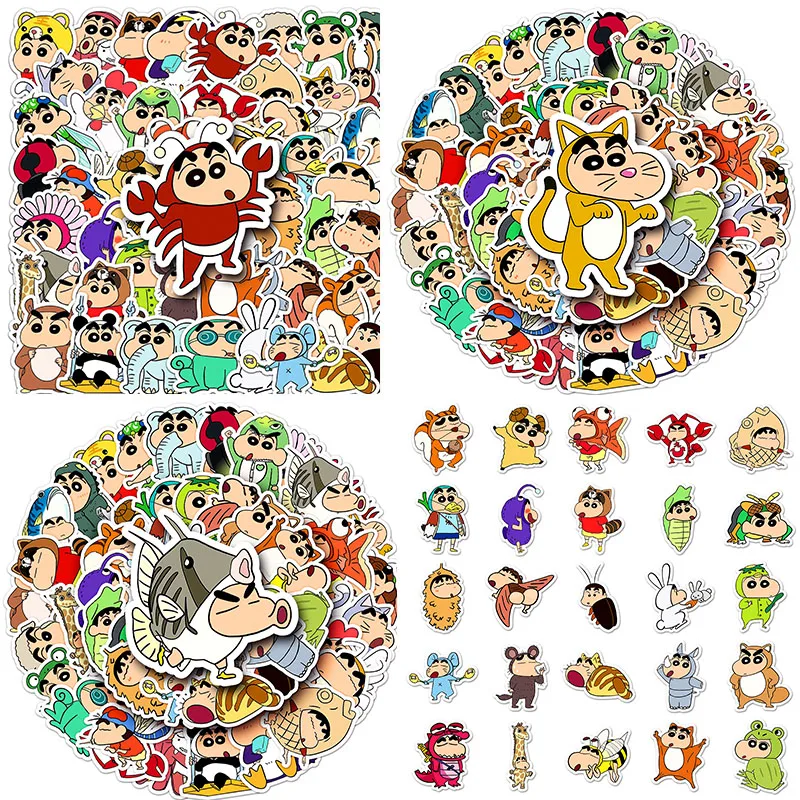 

50PCS Crayon Shin-chan DIY Stickers Phone Trunk Refrigerator Waterproof Anime Stickers Anime Figure Image Toys Sticker Gift