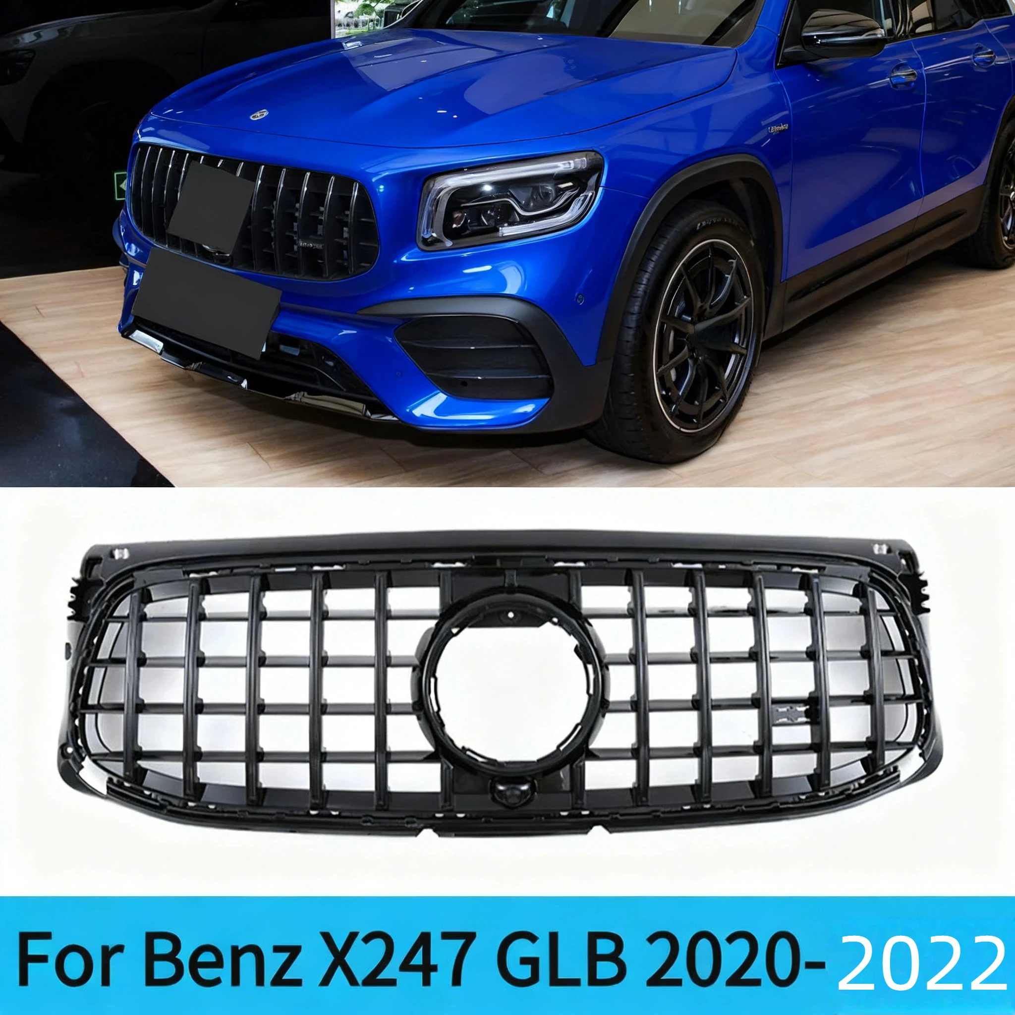 

Передняя решетка радиатора, решетка радиатора, спортивная тюнинговая сетка, комплект кузова для Mercedes Benz X247 GLB-Class 2020-2022 GLB250 GT R Style B