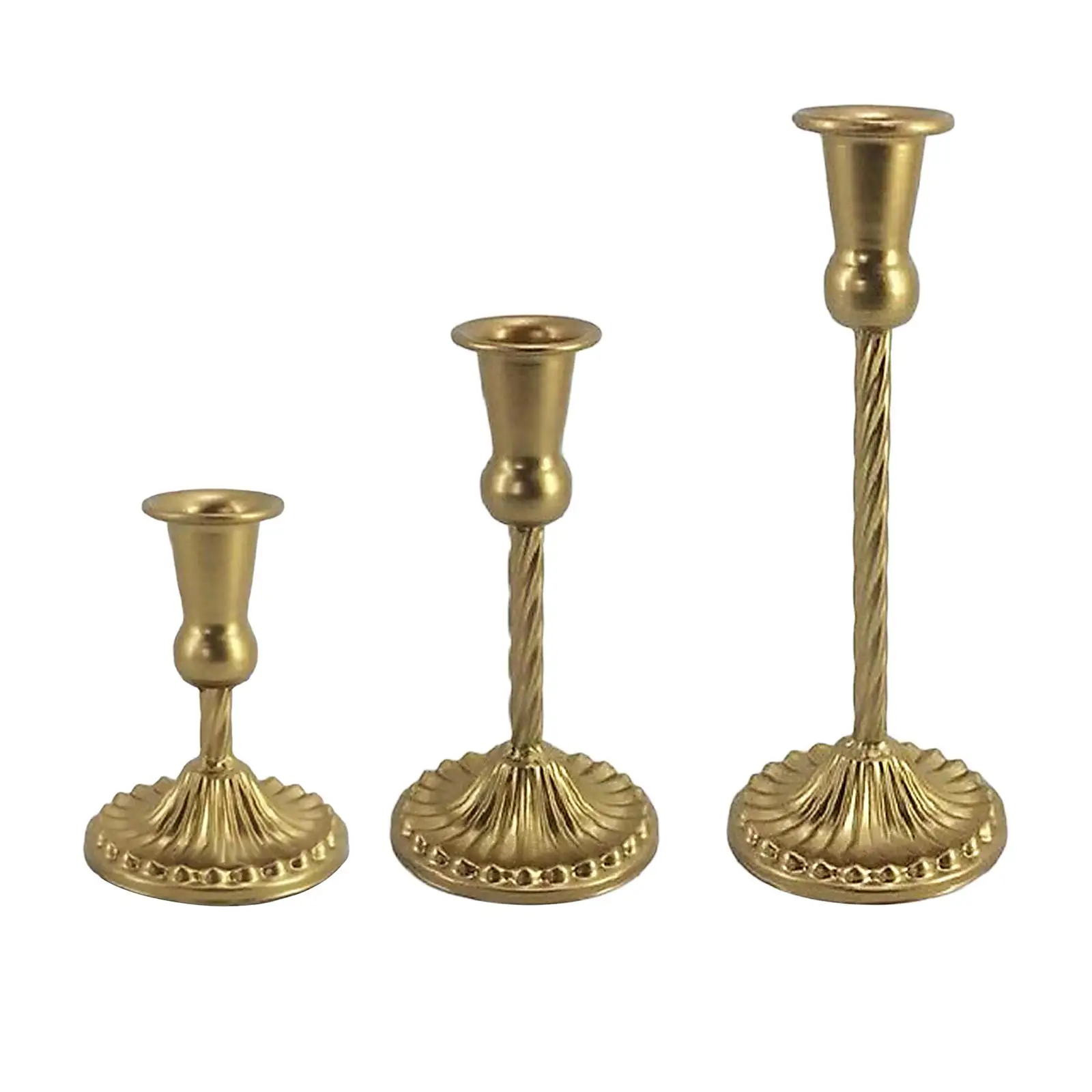 Pillar Candle Holder Candelabrum Tabletop Metal Candlestick Ornament Decorative