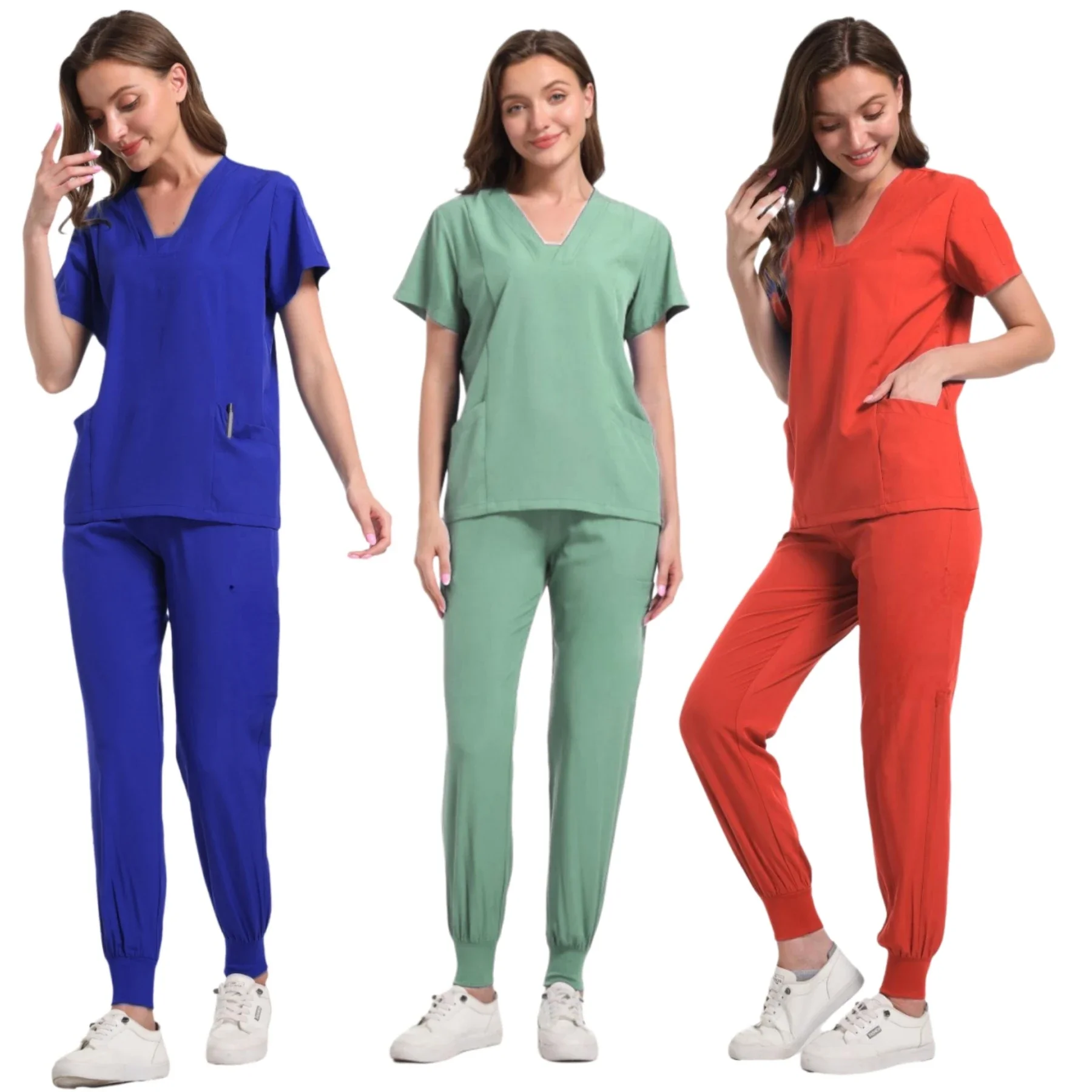 Anti-wrinkle Breathable Scrus Uniform Nurses Scrub Suit Nurses Uniform Stretching Spa Beauty Salon Scrubs Set Hospital Uniforms