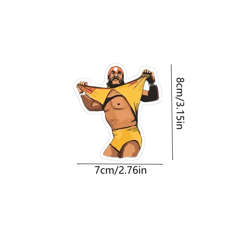 Car Air Freshener Retro Wrestler Character Hanging Scent Card for Car Interior Decor Rearview Mirror Ornament Gift