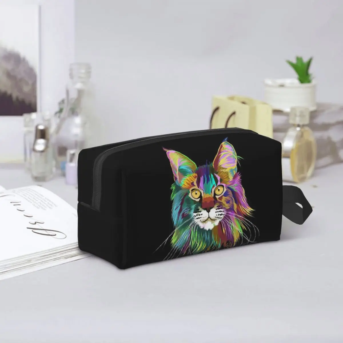 

Косметичка-органайзер Splash Maine Coon Cat для хранения туалетных принадлежностей, дорожная косметичка для женщин, пенал для путешествий