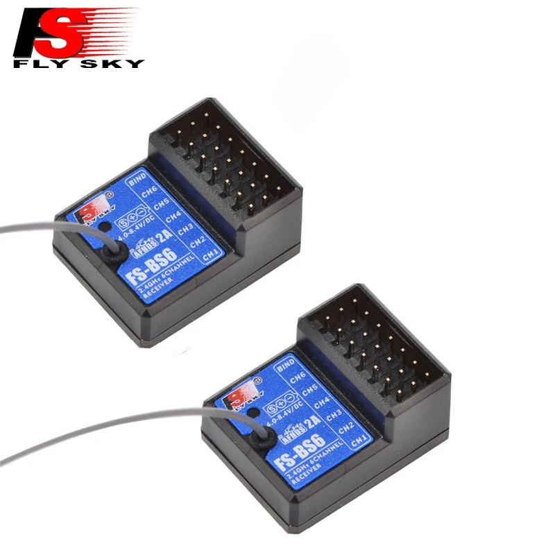 

NEW 1 /2 PCS FlySky FS-BS6 Receiver 2.4Ghz 6CH AFHDS2 for FlySky FS-GT5 FS-IT4S Transmitter
