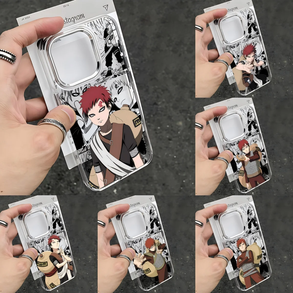 Coque de téléphone transparente souple Naruto Gaara Anime Japonais pour iPhone 17e 17 16e 16 15 14 13 12 11 Pro Max X XR XSMAX Air Plus