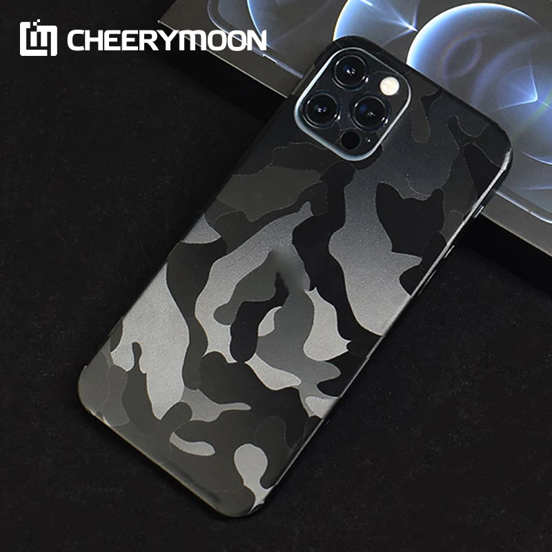 Black Ghost Series Decorative For iPhone 14 13 12 11 Pro Max mini XR SE2 XS 7 8 5 SE 5s 6s 6 Plus Protector Back Film Sticker