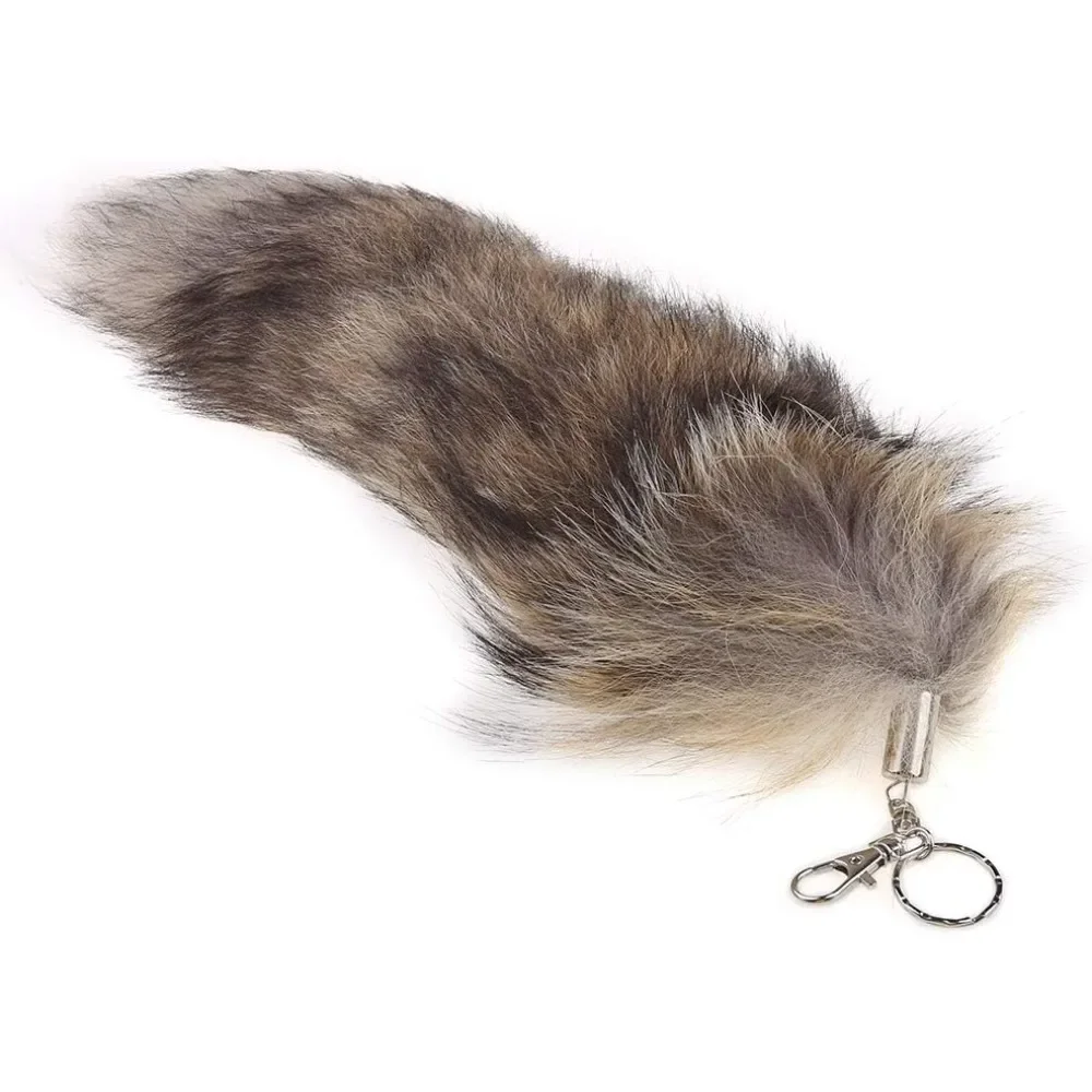 Hot Large Fox Tail Fur Tassel Bag Tag Keychain Strap Chain New Imitate Fox Fur Fox Tail