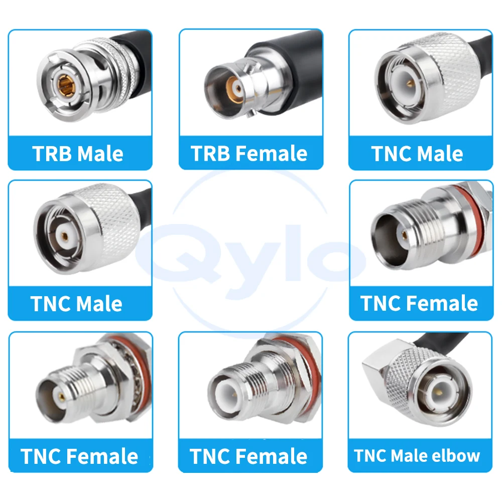 (1 pcs) TRB to TNC Head Test Adapter Cable TNC Male/Female Angled Connector TRX316 Triple Coaxial Cable TRB/TNC TRB to TNC Cable