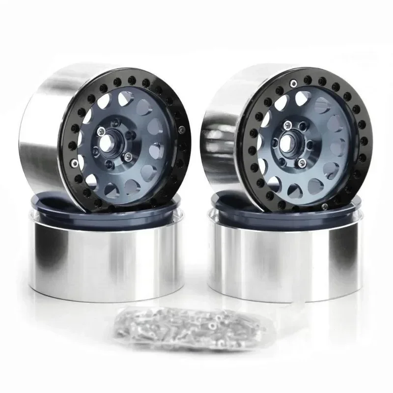 

4Pcs CNC Aluminum Alloy 2.2 Beadlock Wheel Rim for 1/10 RC Crawler Car Axial SCX10 90046 AXI03007 TRX4 VS4-10 Redcat Gen8