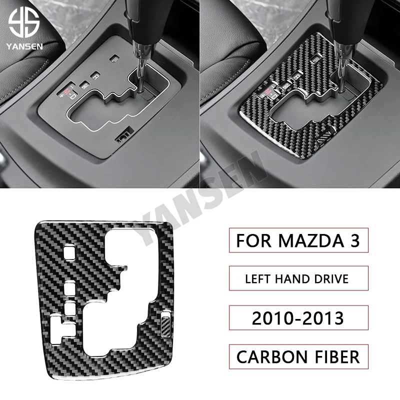 

Car Gear Shift Cover Carbon Fiber Sticker For Mazda 3 Axela 2010 2011 2012 2013 Car Interior Accessories