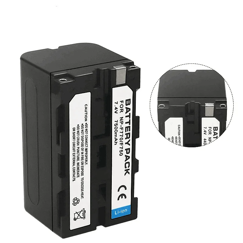 7500mAh NP-F770 NP F750 NP-F750 NP-F730 Camera Battery For Sony NP-F970 NP-F960 NP-F550 CCD-TRV215 CCD-TR917 CCD-RV100