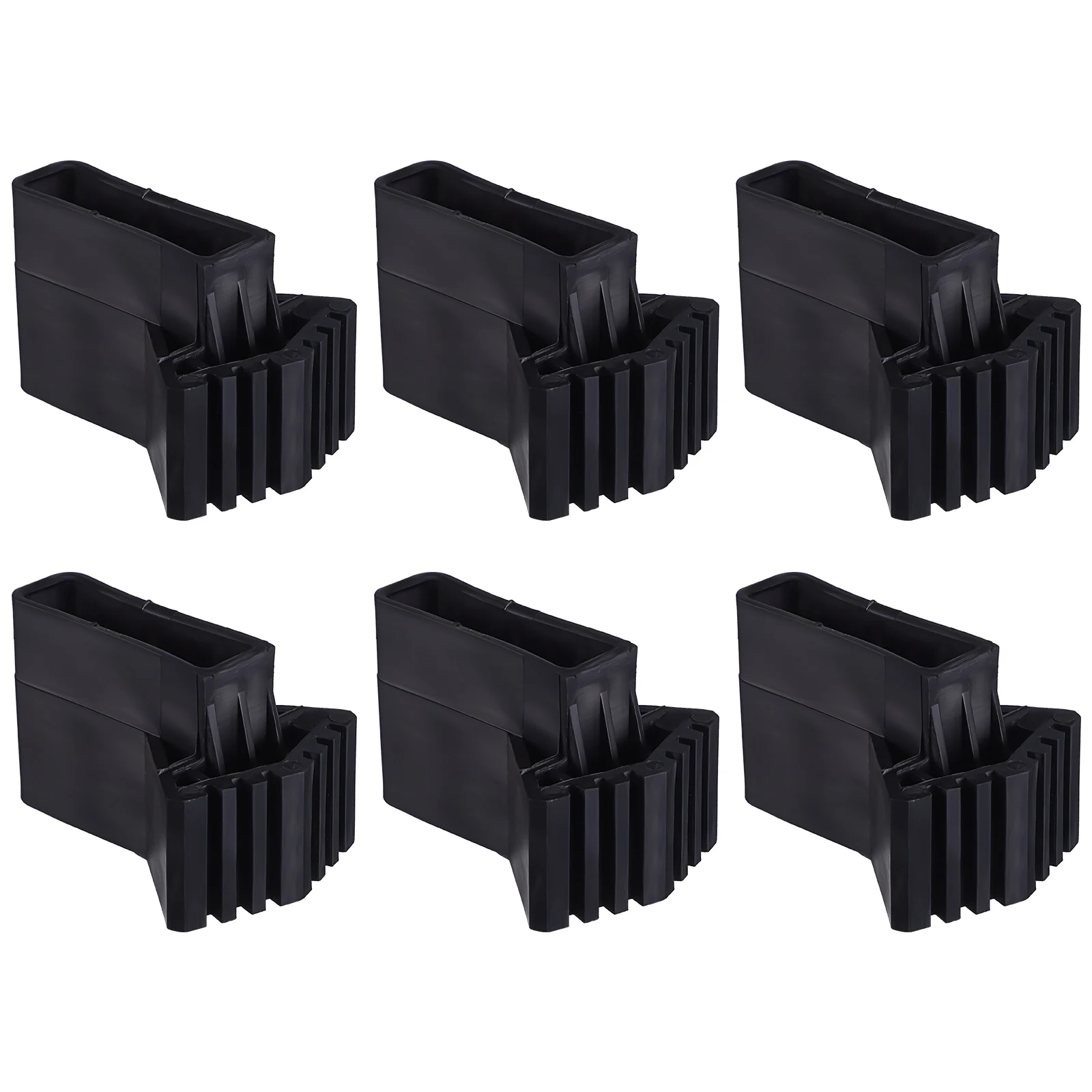 

6pcs Anti Skid Ladder Feet Covers Non Slip Pads Heavy Duty Rubber Stabilizer Construction Facility Parts