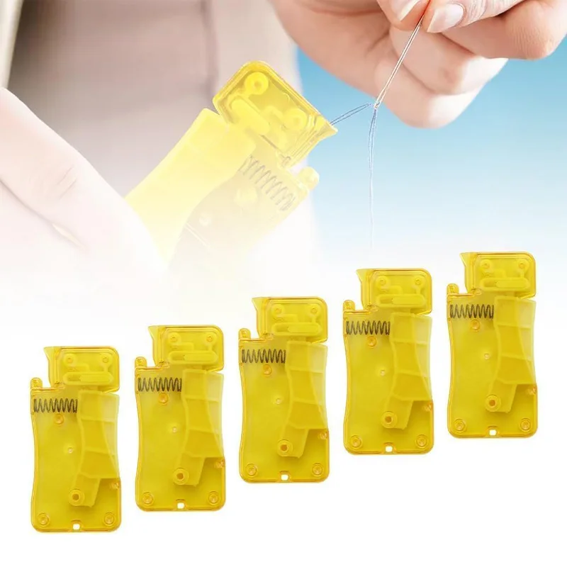 1-5Pcs Automatic Needle Threader Auto Needle Threader DIY Stitch Insertion Tool For Elderly Housewife Household Accessories