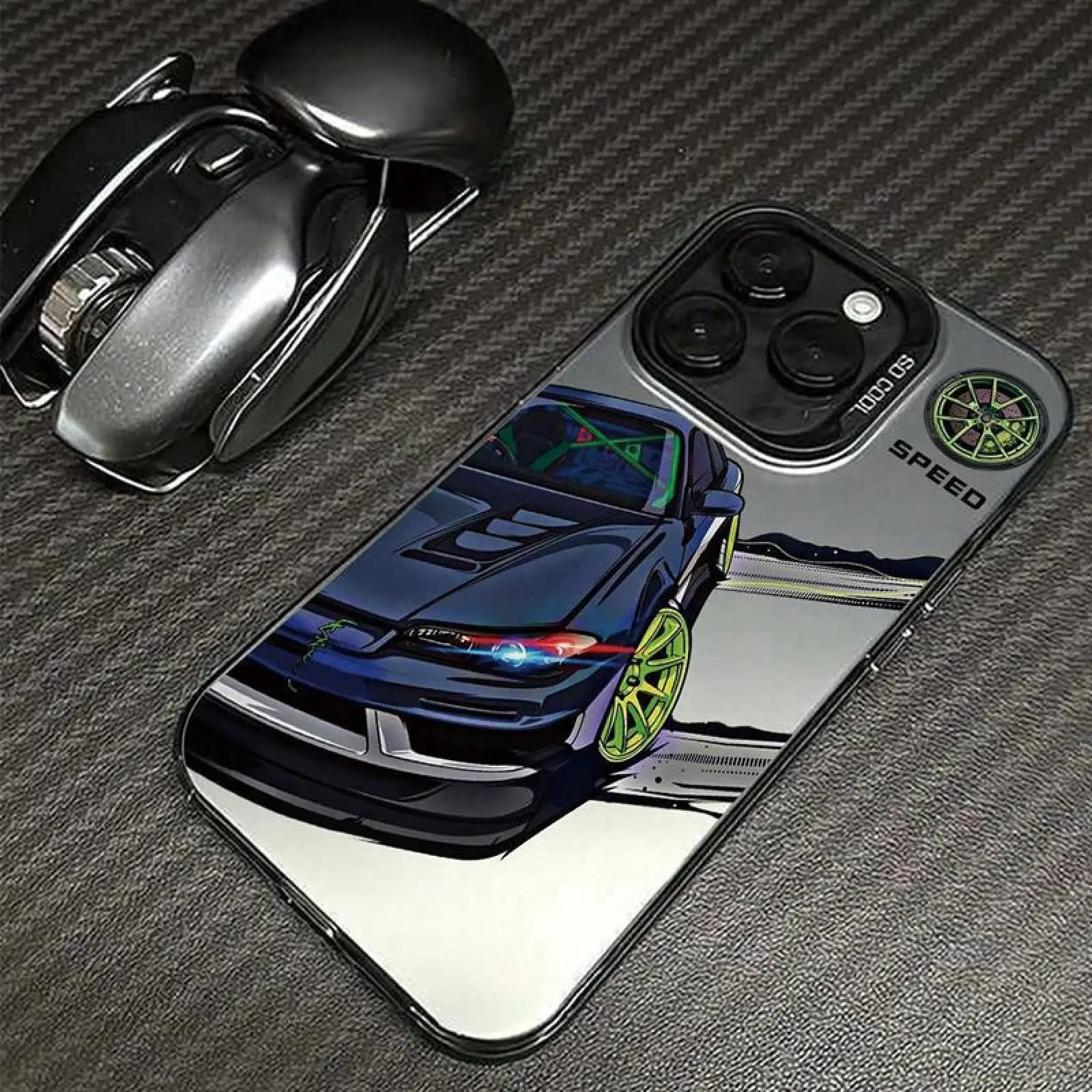 

Car Pattern phone case for iPhone 16 15 14 13 12 11 Pro/ Max/Plus shock-proof rear cover anti-fingerprint