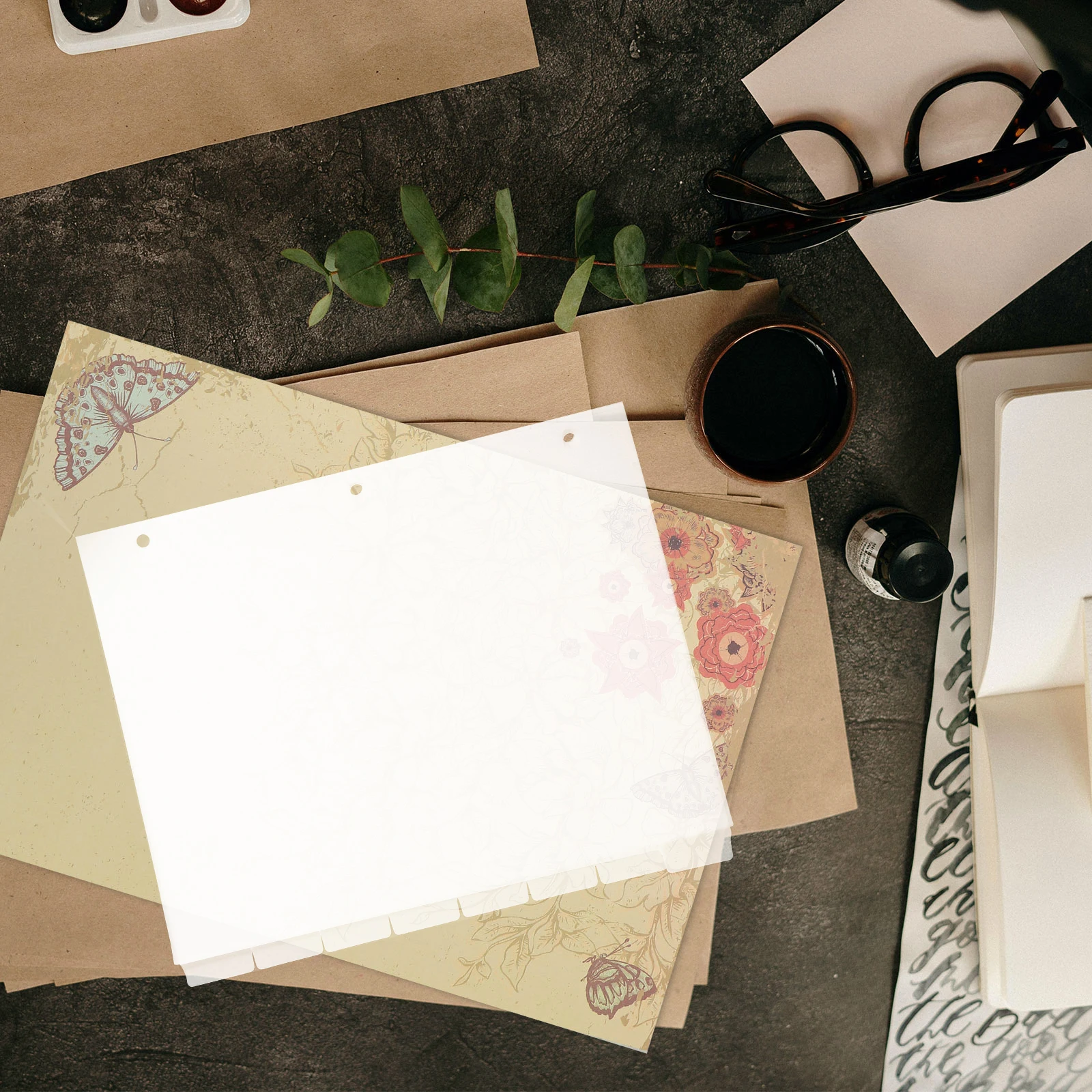 แผ่นแบ่งแฟ้ม 8 แผ่น แท็บพลาสติกสำหรับแบ่งสมุดโน้ต ใช้งานง่ายสำหรับนักเรียน หนังสือ สมุดบันทึก ไดอารี่ ปกแข็ง