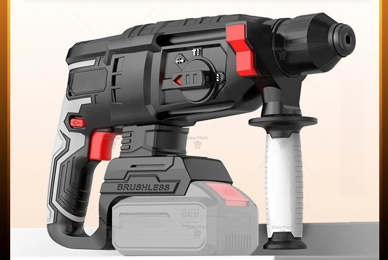 Brushless Cordless Electric Hammer Heavy-Duty Multi-Function Lithium Battery Cordless Impact Drill Industrial Grade Electric