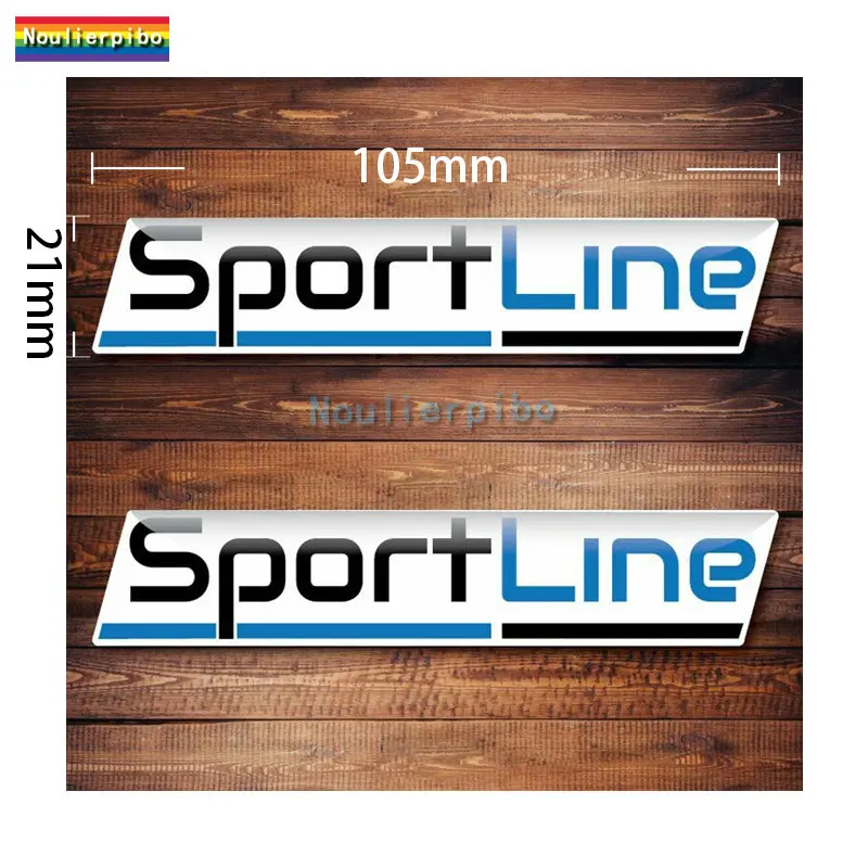 

Sportline Collection Pair of Dome Stickers 3D Car Stickers Epoxy Decals Car Badges Motorcycle Helmet Trunk Phone Vinyl Decals