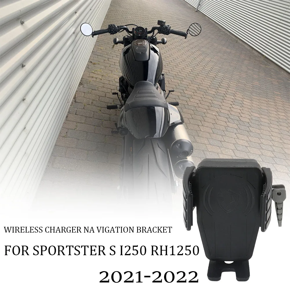 Motorcycle GPS Phone Holder 15W Wireless Charger Navigation Bracket For Sportster S 1250 RH1250 RH 1250 2021 2022