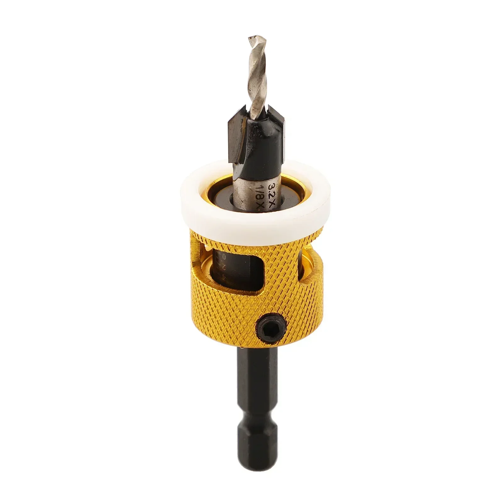 

For Woodworking For Plastic Boards 5-Piece Drill Set Adjustable Depth Stop Compact Drill Bit Set For Wood Tools