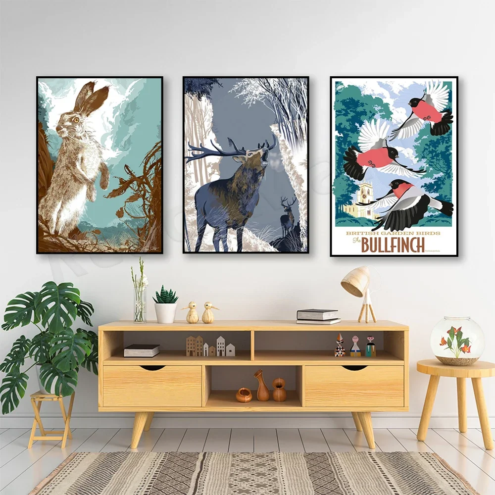 Highland stag, deer, scenic Highlands, proud hare, brown hare art print, national bird, farmer and horse, UK wildlife poster,