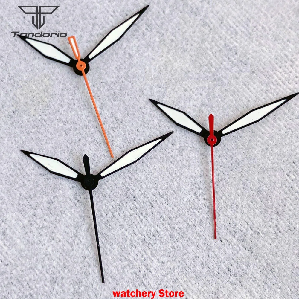 Red Orange White Watch Hands Needles Luminous Fit NH35 NH36 NH70 NH72 Automatic Movement Men Watch Parts For Seiko Mod Parts