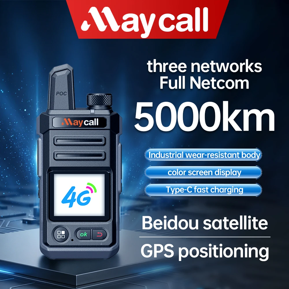 Lenovo Global POC Radio with LIFETIME  FREE SIM Card Walkie Talkie Long Range 4G Network 2 Way Radio 5000 KM