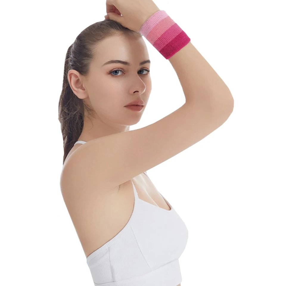 1/2Pcs Unisex Anti Sweat Towel Wristbands Basketball Volleyball Badminton Sport Wrist Joint Sheath Sprain Protection Wrist Guard