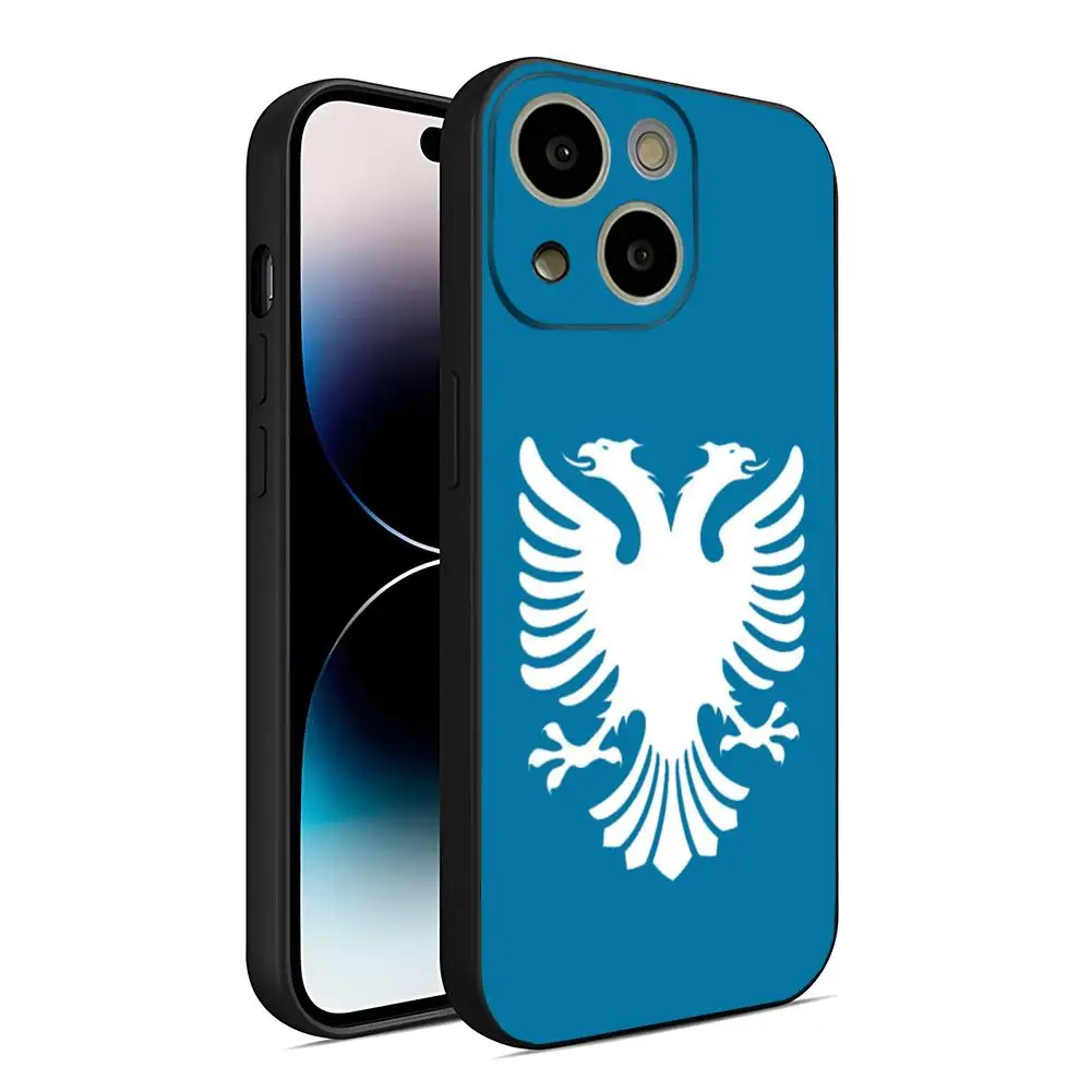 Albania Flag Eagle Phone Case For 14 Pro Max For Iphone 15 13 12 Mini 11 Xr X Xs Pro Max 8 6s 7 6 Plus Back Covers